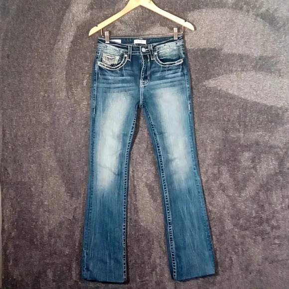 Vigoss Madison boot cut women's blue denium jeans size 26 - Picture 1 of 8